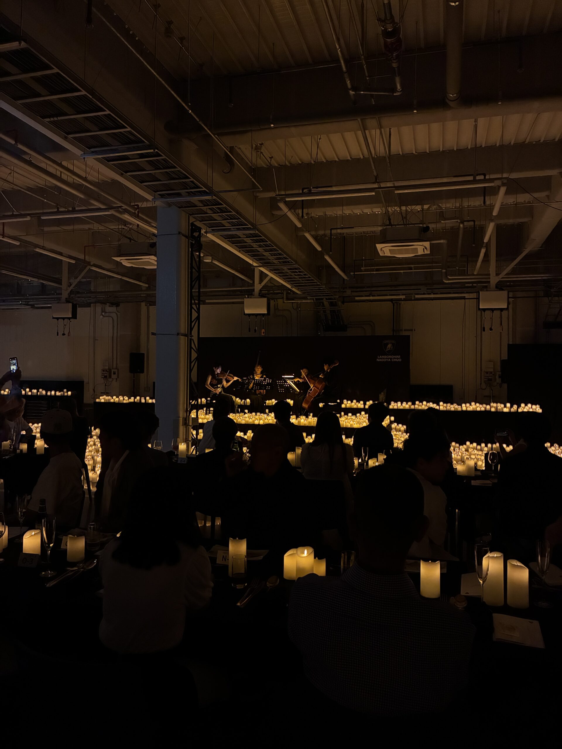 String quartet performance at Lamborghini Nagoya Chuo